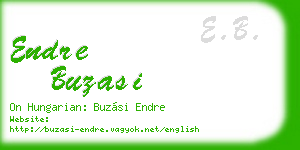 endre buzasi business card